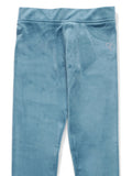 Solid Velvet Leggings - Blue