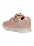 Casual Printed Shoes With Led Light - Peach