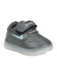 Casual Velcro Shoes With Led Light - Grey