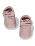 Casual Velcro Shoes With Led Light - Peach