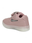 Casual Velcro Shoes With Led Light - Peach