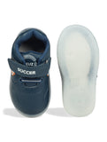 Casual Velcro Shoes With Led Light - Navy Blue