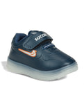 Casual Velcro Shoes With Led Light - Navy Blue