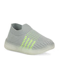 Casual Slip On Shoes With Led Light - Grey