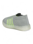 Casual Slip On Shoes With Led Light - Grey