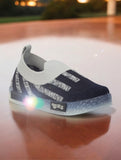 Slip On Casual Shoes With LED Light - Navy Blue