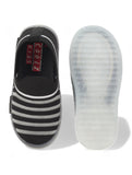 Slip On Casual Shoes With LED Light - Black