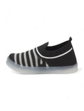 Slip On Casual Shoes With LED Light - Black