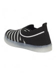 Slip On Casual Shoes With LED Light - Black