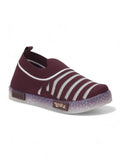 Slip On Casual Shoes With LED Light - Purple