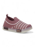 Slip On Casual Shoes With LED Light - Mauve