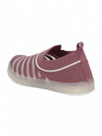 Slip On Casual Shoes With LED Light - Mauve