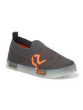 Slip On Casual Shoes With LED Light - Grey