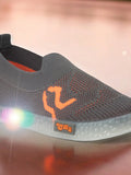 Slip On Casual Shoes With LED Light - Grey