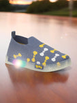 Slip On Casual Shoes With LED Light - Blue