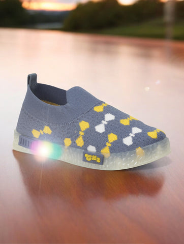 Slip On Casual Shoes With LED Light - Blue