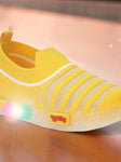 Slip On Casual Shoes With LED Light - Yellow