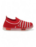 Slip On Casual Shoes With LED Light - Red