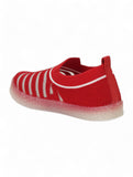 Slip On Casual Shoes With LED Light - Red