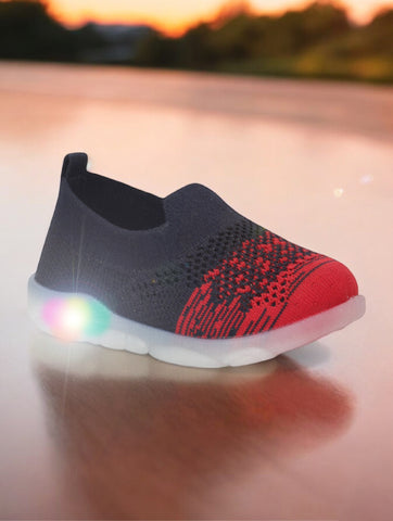 Slip On Casual Shoes With LED Light - Navy Blue