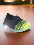 Slip On Casual Shoes With LED Light - Navy Blue