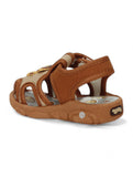 Musical Chu Chu Sandals With Velcro Closing -  Brown