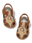 Musical Chu Chu Sandals With Velcro Closing -  Brown