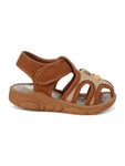 Musical Chu Chu Sandals With Velcro Closing -  Brown