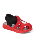 Musical Chu Chu Sandals With Velcro Closing - Red