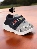 Musical Panda Chu Chu Shoes With Velcro Closing - Grey