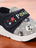 Musical Panda Chu Chu Shoes With Velcro Closing - Grey