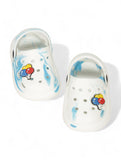Marble Look Balloon Applique Anti-Slip Clogs - White