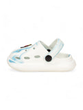 Marble Look Balloon Applique Anti-Slip Clogs - White