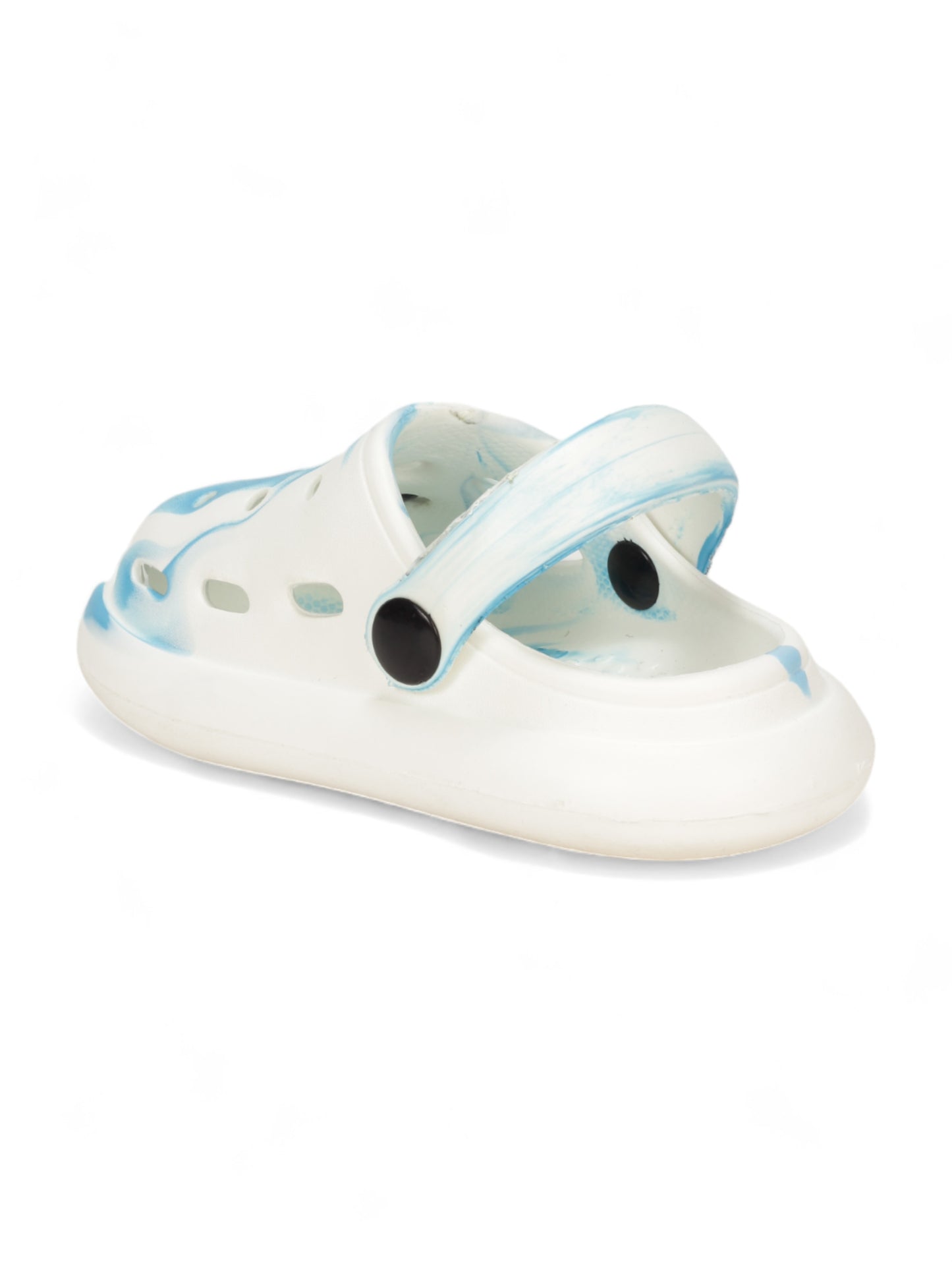 Marble Look Balloon Applique Anti-Slip Clogs - White