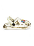 Marble Look Balloon Applique Anti-Slip Clogs - White