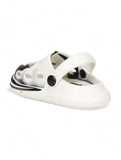 Marble Look Ice Cream Applique Anti-Slip Clogs - White