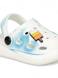 Marble Look Ice Cream Applique Anti-Slip Clogs - White