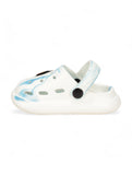 Marble Look Ice Cream Applique Anti-Slip Clogs - White