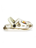 Marble Look Ice Cream Applique Anti-Slip Clogs - White