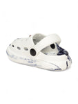 Marble Look Mushroom Applique Anti-Slip Clogs - White