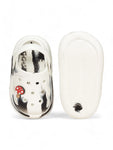 Marble Look Mushroom Applique Anti-Slip Clogs - White