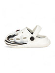 Marble Look Mushroom Applique Anti-Slip Clogs - White