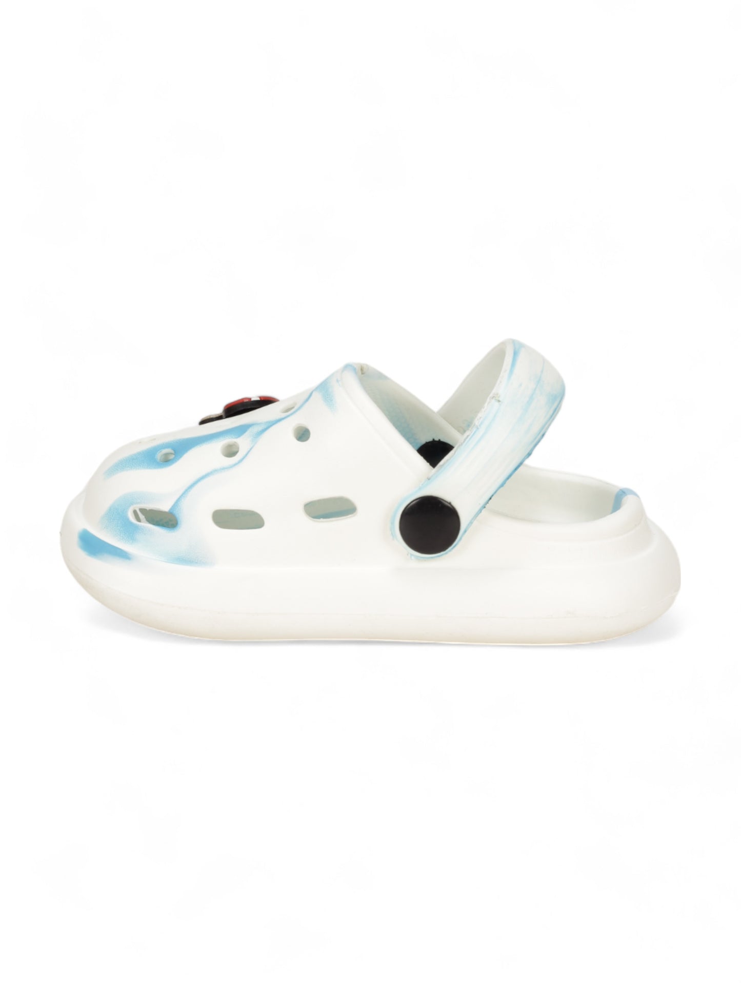 Marble Look Mushroom Applique Anti-Slip Clogs - White