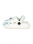 Marble Look Mushroom Applique Anti-Slip Clogs - White