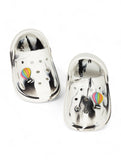 Marble Look Hot Air Balloon Applique Anti-Slip Clogs - White