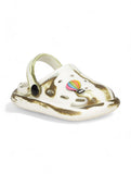 Marble Look Hot Air Balloon Applique Anti-Slip Clogs - White