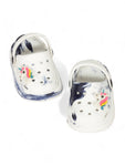 Marble Look Unicorn Applique Anti-Slip Clogs - White