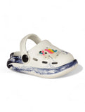 Marble Look Unicorn Applique Anti-Slip Clogs - White