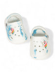 Marble Look Unicorn Applique Anti-Slip Clogs - White