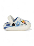 Marble Look Ice Cream Applique Anti-Slip Clogs - White